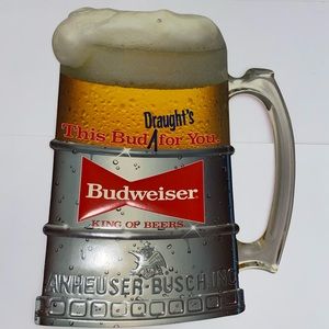 Vintage Budweiser Beer Cardboard Sign 70s 80s ?